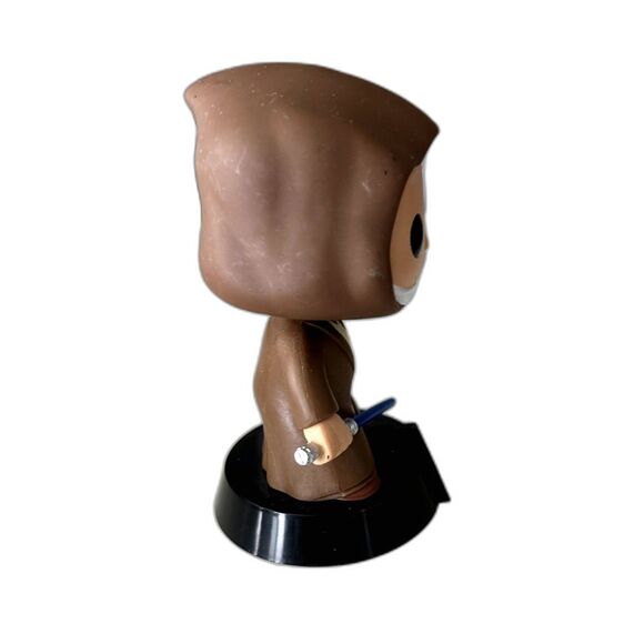 FUNKO STAR WARS Bobble Head Obi Wan Kenobi Gray Hair Cloak Lightsaber - Picture 4 of 4